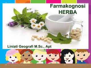 Liniati Geografi M.Sc., Apt
Farmakognosi
HERBA
 