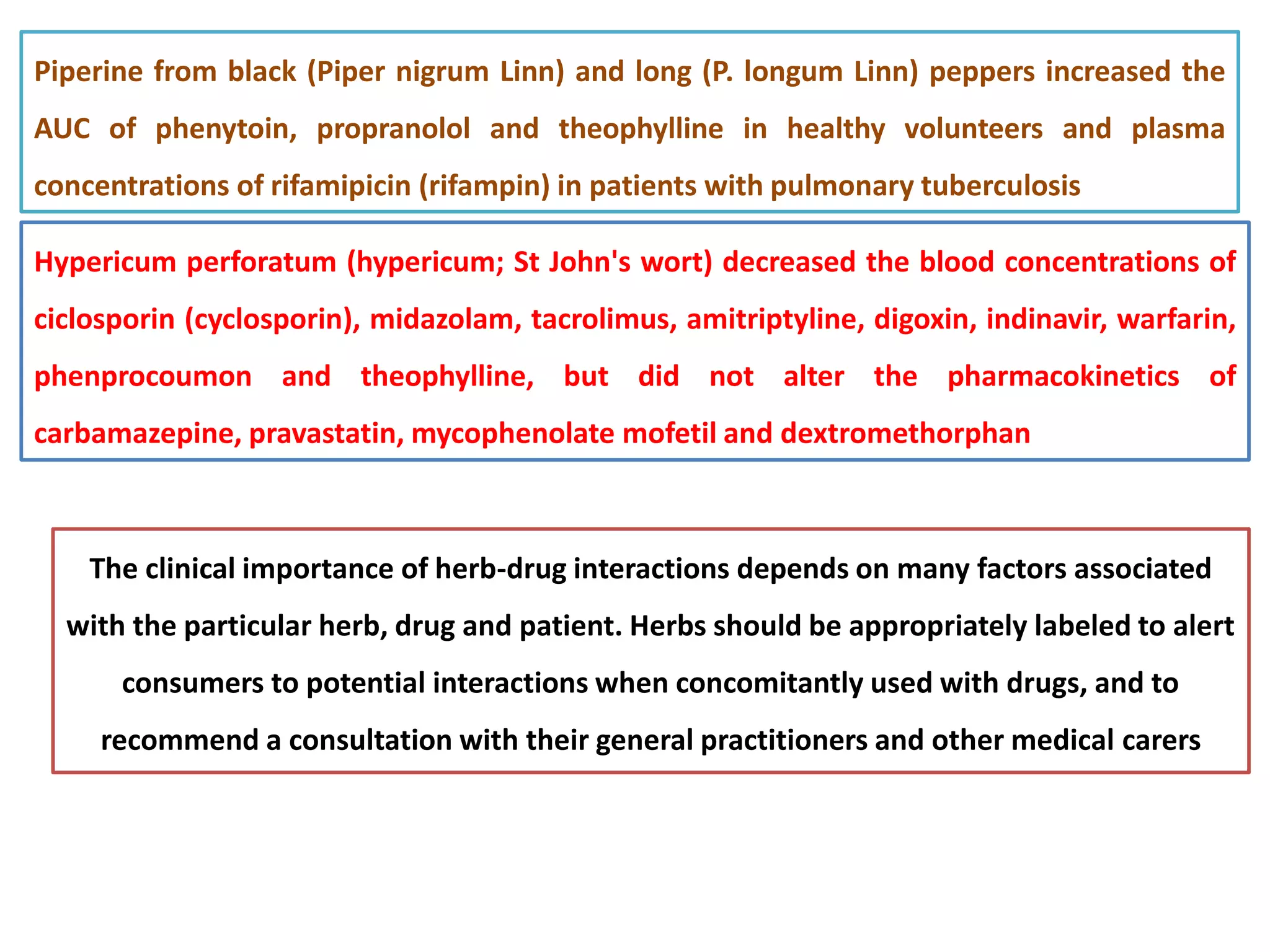 Picture of Herbal drug and herb-food interactions | PPTX
