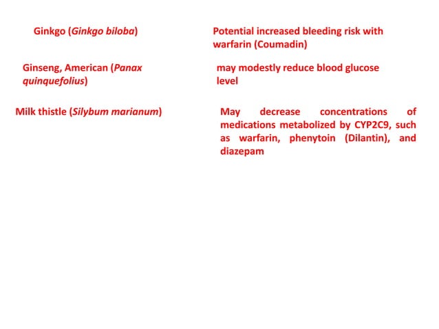 Herbal drug and herb-food interactions | PPTX | Herbs and Supplements ...