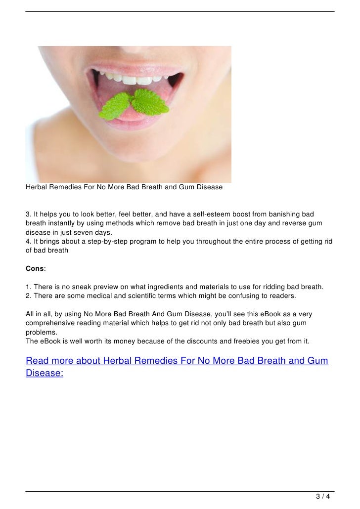 Herbal Remedies For No More Bad Breath and Gum Disease