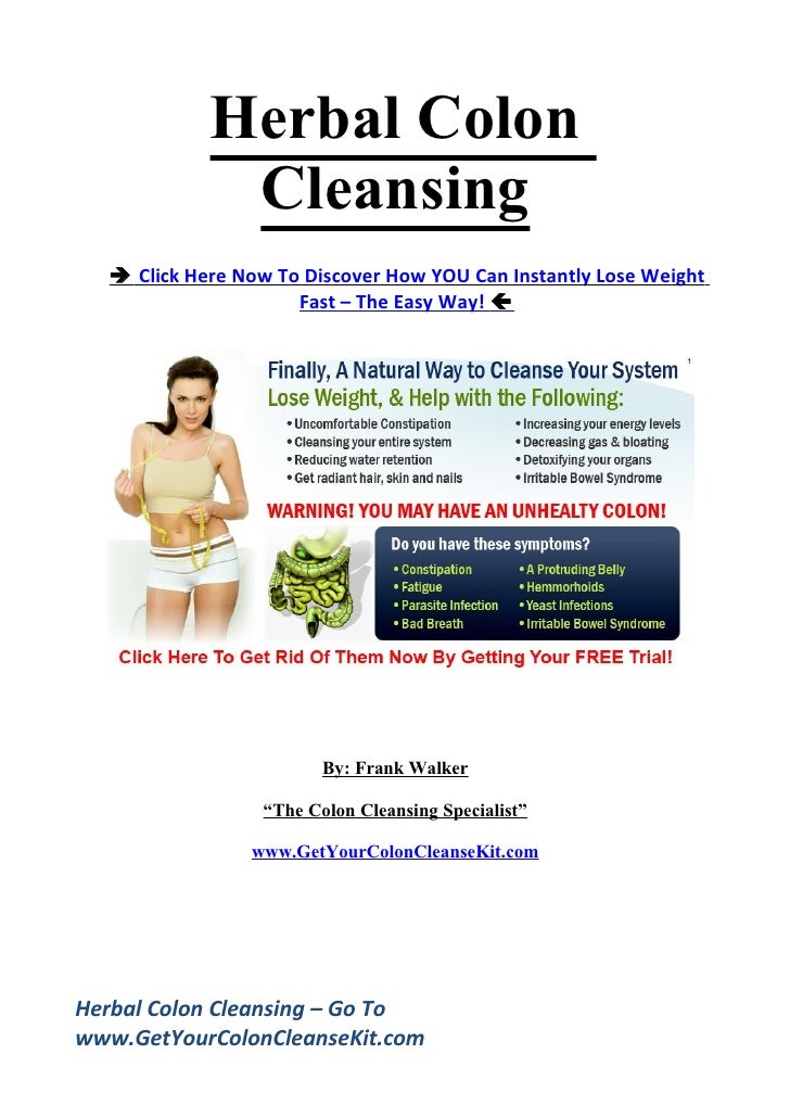 Herbal colon cleansing