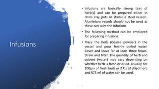 Infusion Method Herbal cosmetics | PDF
