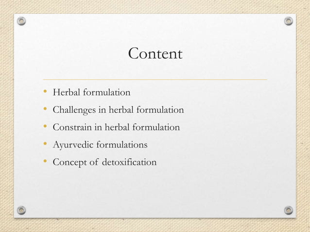 Herbal formulations | PPTX | Herbs and Supplements | Alternative Medicine