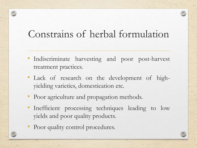 Herbal formulations | PPTX | Herbs and Supplements | Alternative Medicine
