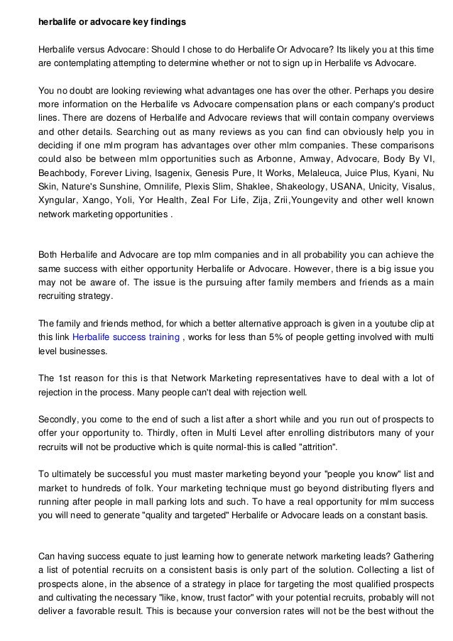 herbalife vs advocare key information uncovered it works vs herbalife