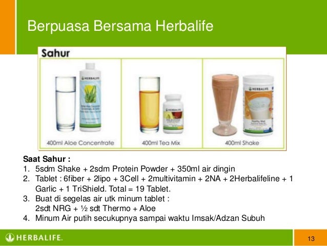 Herbalife di bulan Ramadhan-Puasa 1434 H