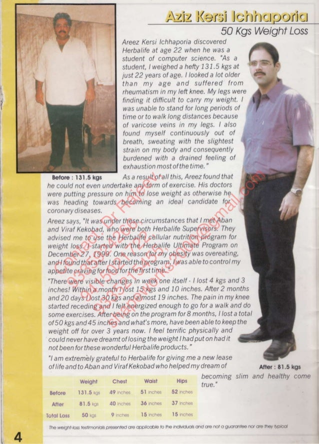 herbalife weight loss results