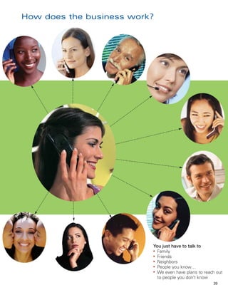 How does the business work?




                          You just have to talk to
                          ●
                            Family
                          ●
                            Friends
                          ●
                            Neighbors
                          ●
                            People you know…
                          ●
                            We even have plans to reach out
                            to people you don’t know
                                                      39
 