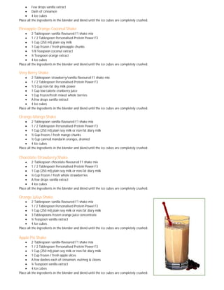 Herbalife Shake Recipe Book Pdf