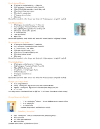 Herbalife shake recipe book | PDF