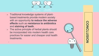 Herbal ingredients in Oral care | PPTX