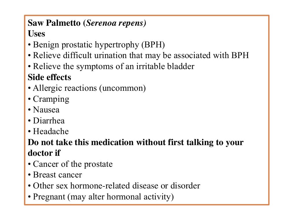 Herbal products side effects