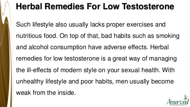 Herbal Remedies For Low Testosterone To Boost Stamina And