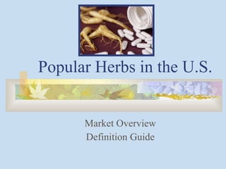 Popular Herbs in the U.S. Market Overview Definition Guide 