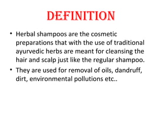 Herbal shampoos