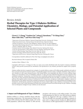 Herbal therapies for type 2 diabetes mellitus | PDF