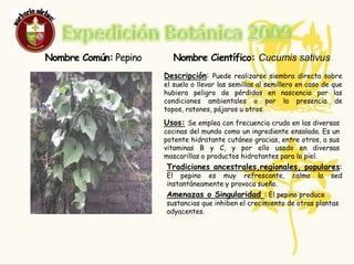 Expedición Botánica 2009PEPINO