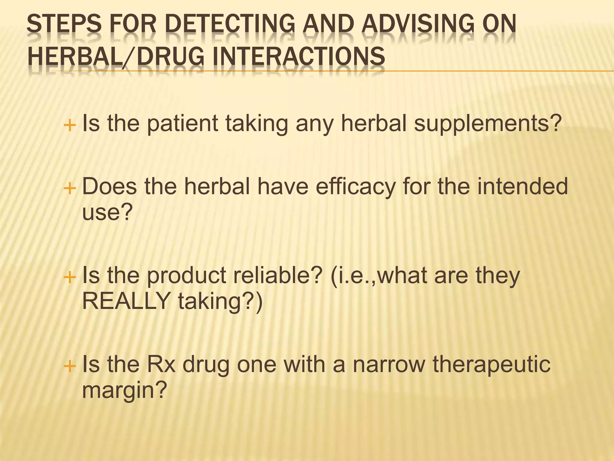 Herb drug interaction PPT