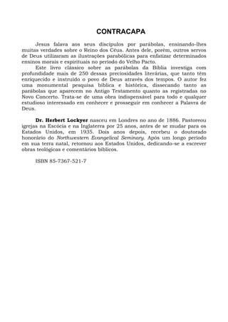 Herbert lockyer   todas as parábolas da bíblia