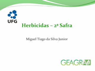 Miguel Tiago da Silva Junior
Herbicidas – 2ª Safra
 