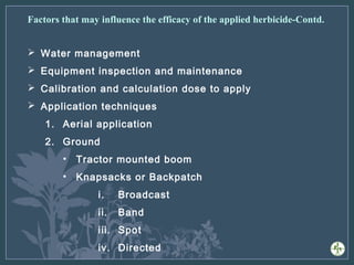 Herbicide Application Procedure Ppt