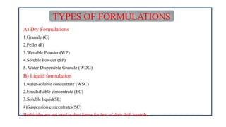 Wdg Formulation Process Comprehensive Guide to Herbicide Formulation and Application Methods in ...