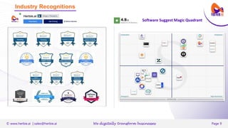 V
© www.herbie.ai | sales@herbie.ai We digitally transform businesses Page 9
Industry Recognitions
Software Suggest Magic Quadrant
 