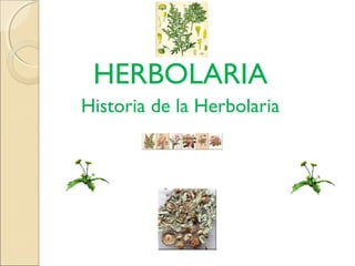 HERBOLARIA
Historia de la Herbolaria
 