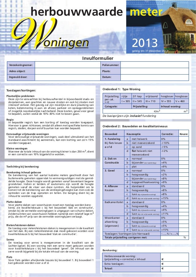 herbouwwaarde woning herbouwwaardemeter 2013 verzekering woning herbouwwaarde woning herbouwwaardemeter 2013 verzekering woning