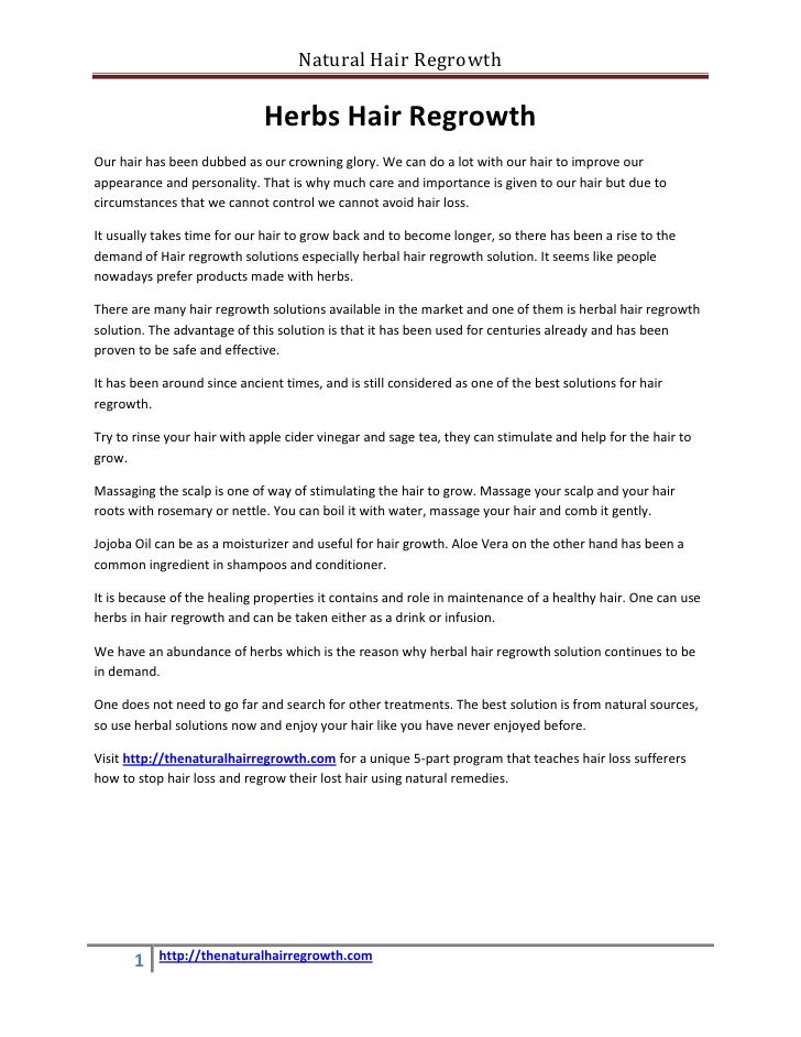 Herbs Hair Regrowth