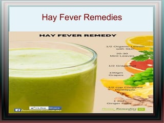 Hay Fever Remedies
 