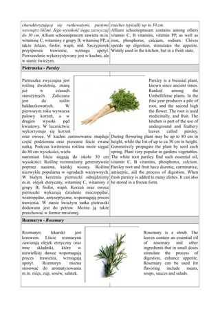 Herbs and aromatic plants