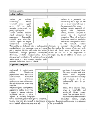 Herbs and aromatic plants