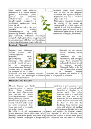 Herbs and aromatic plants