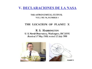 V.  DECLARACIONES DE LA NASA 