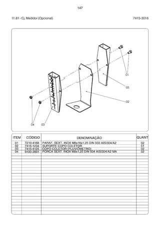 147 
11.81 - Cj. Medidor (Opcional) 7415-3016 
 