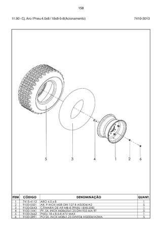 158 
11.90 - Cj. Aro / Pneu 4.5x8 / 18x8-5-8(Acionamento) 7410-3013 
 