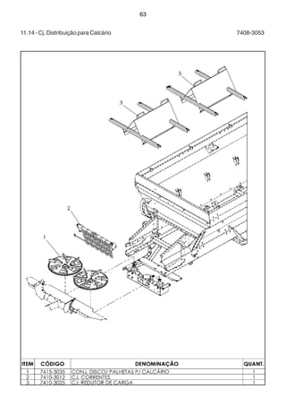 63 
11.14 - Cj. Distribuição para Calcário 7408-3053 
 