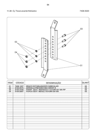 94 
11.38 - Cj. Trava Levante Hidráulico 7408-3020 
 