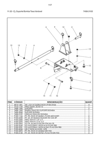 117 
11.52 - Cj. Suporte Bomba Taxa Variável 7408-3103 
 