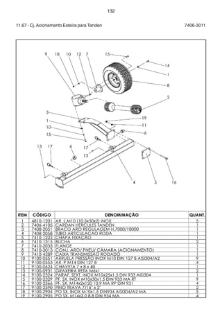 132 
11.67 - Cj. Acionamento Esteira para Tanden 7406-3011 
 