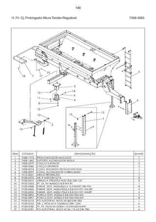 140 
11.74 - Cj. Prolongador Altura Tanden Regulável 7408-3083 
 