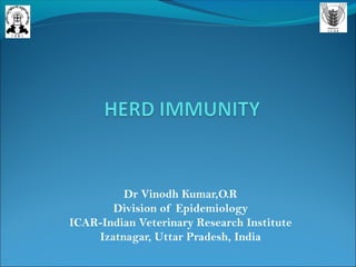 Dr Vinodh Kumar,O.R
Division of Epidemiology
ICAR-Indian Veterinary Research Institute
Izatnagar, Uttar Pradesh, India
 