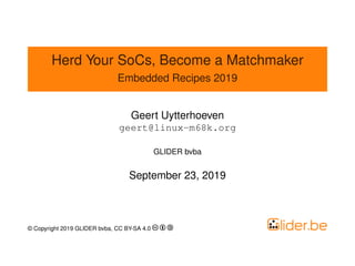 Embedded Recipes 2019 - Herd Your Socs Become A Matchmaker | PPT