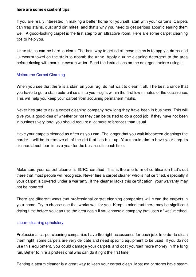 Carpet Cleaning Facts You Need To Know