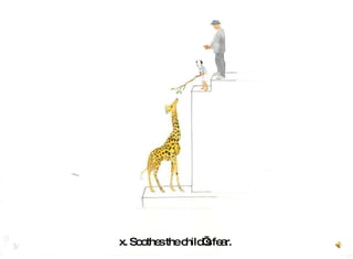 x. Soothes the child’s fear.  