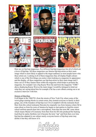Here are six hip hop magazines