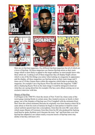 Here are six hip hop magazines