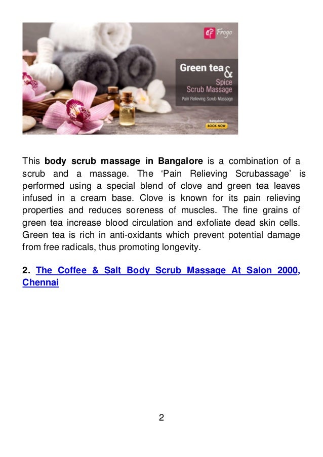 Here Are Some Must Try Body Scrub Massages In India