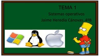 Sistemas operativos
Jaime Heredia Cánovas 4ºB
TEMA 1
 